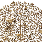 Brass Kalpavriksha with 8 Wax Lamp Holders & Chirping Bird | Gayatri Heritage