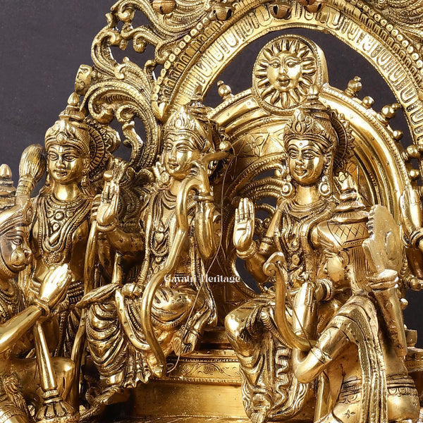 Brass Ram Parivar (Rampanchayat) – Traditional Family Idol | Gayatri Heritage