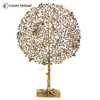 Brass Kalpavriksha with 8 Wax Lamp Holders & Chirping Bird | Gayatri Heritage