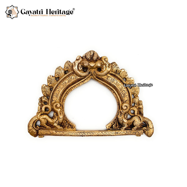 Brass Prabhavali Frame – Elegant Sacred Wall Accent | Gayatri Heritage