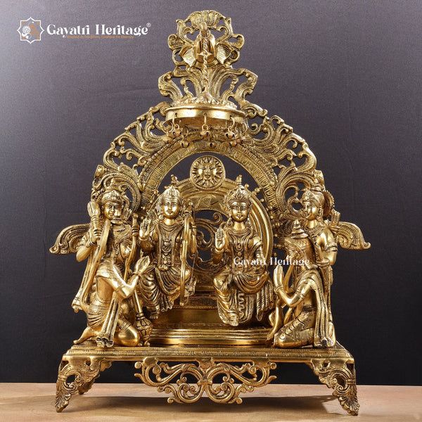 Brass Ram Parivar (Rampanchayat) – Traditional Family Idol | Gayatri Heritage