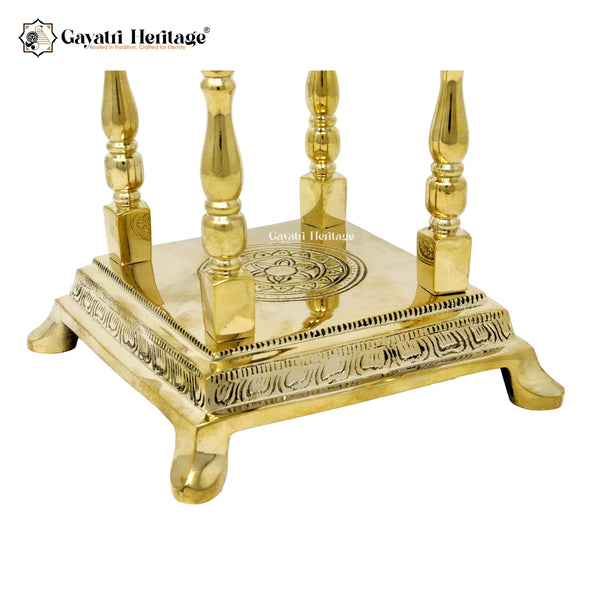 Brass Pooja Mandir for Home Decor – Sacred Elegance for Your Spiritual Space | Gayatri Heritage