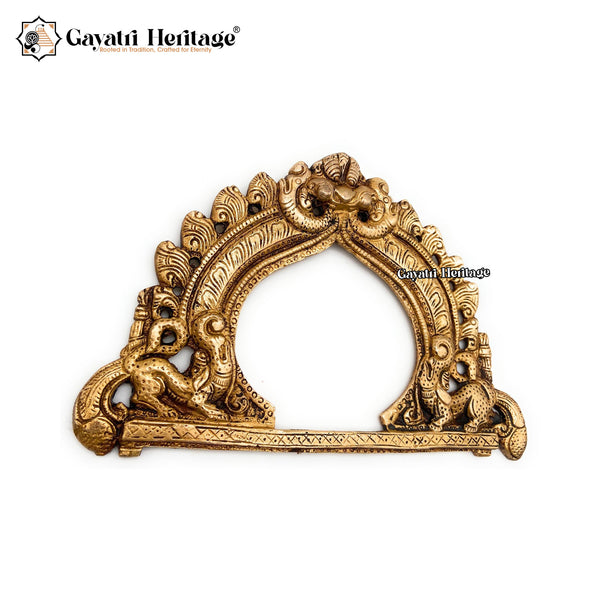 Brass Prabhavali Frame – Elegant Sacred Wall Accent | Gayatri Heritage