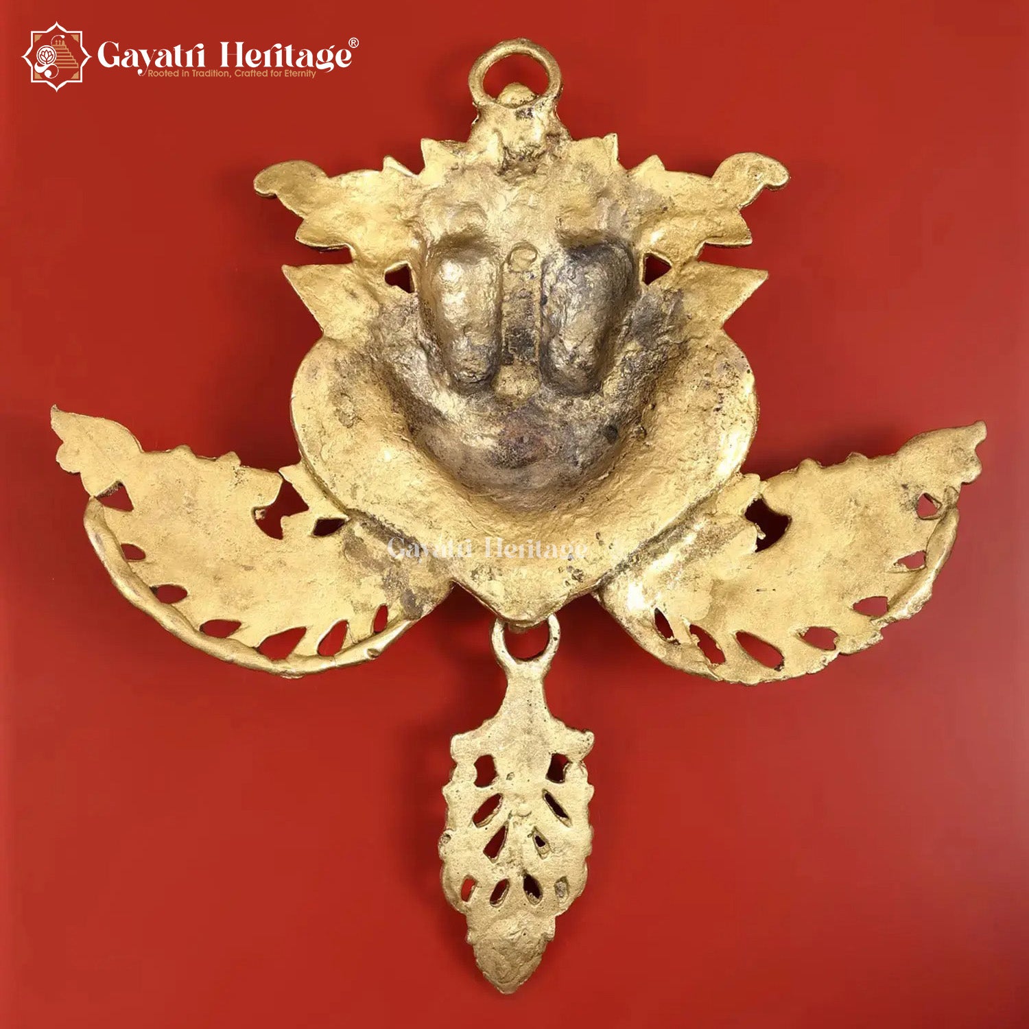 Brass Kirtimukh Wall Hanging – Divine Protection Symbol