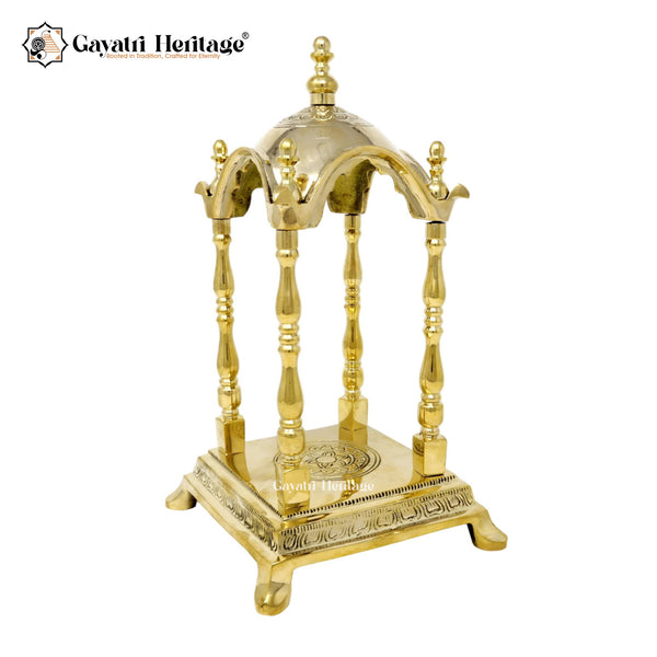 Brass Pooja Mandir for Home Decor – Sacred Elegance for Your Spiritual Space | Gayatri Heritage