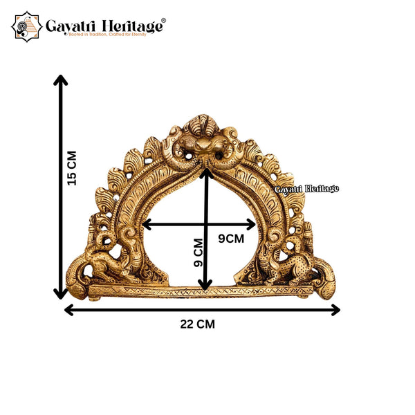 Brass Prabhavali Frame – Elegant Sacred Wall Accent | Gayatri Heritage