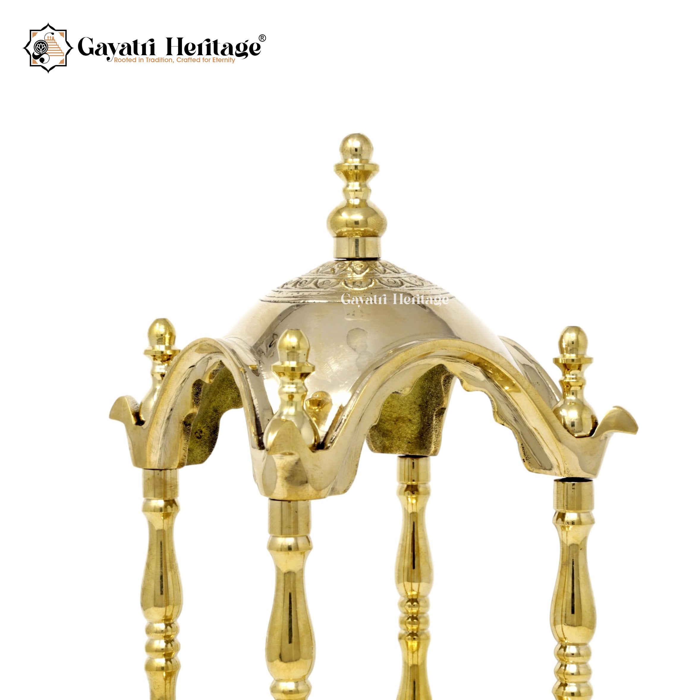 Brass Pooja Mandir for Home Decor – Sacred Elegance for Your Spiritual Space | Gayatri Heritage