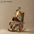 Brass Ganesh Reading Book – Symbol of Knowledge and Wisdom | Gayatri Heritage