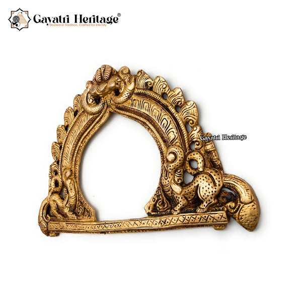 Brass Prabhavali Frame – Elegant Sacred Wall Accent | Gayatri Heritage