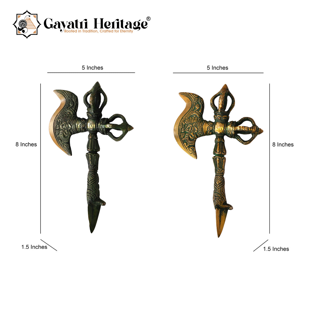Brass Tibetan Buddhist Hayagriva Chopper – Sacred Symbolism | Gayatri Heritage