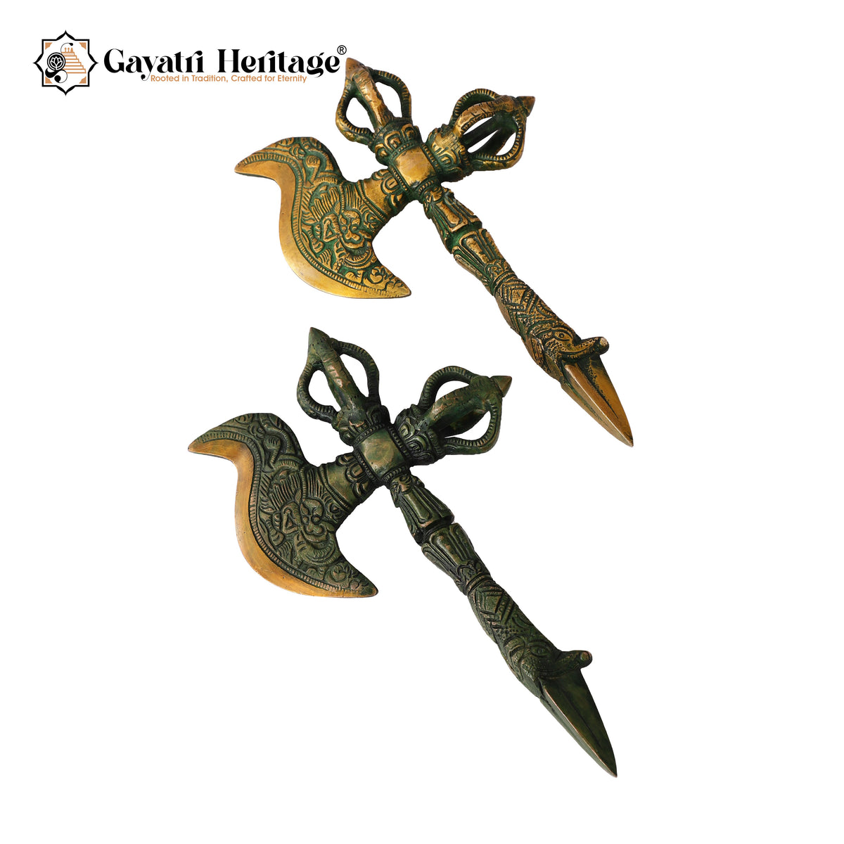 Brass Tibetan Buddhist Hayagriva Chopper – Sacred Symbolism | Gayatri Heritage