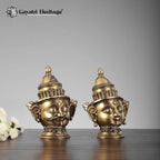 Brass Shiva Gauri Mukhlingam Mask – Spiritual Divine Mask | Gayatri Heritage