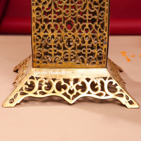 Brass Stool with Bells – Artistic Functional Décor | Gayatri Heritage