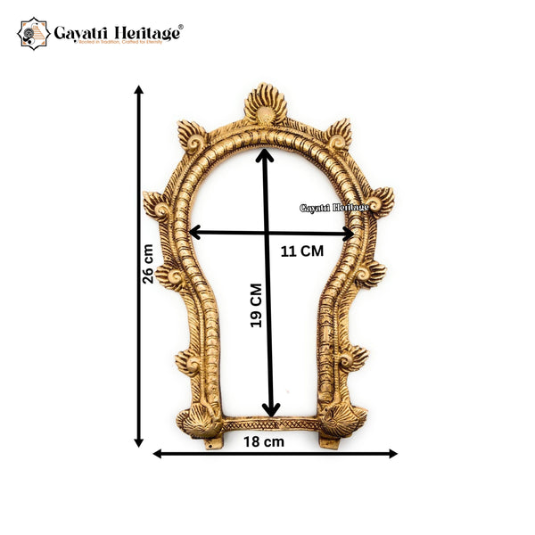 Brass Prabhavali Frame – Traditional Spiritual Wall Decor | Gayatri Heritage