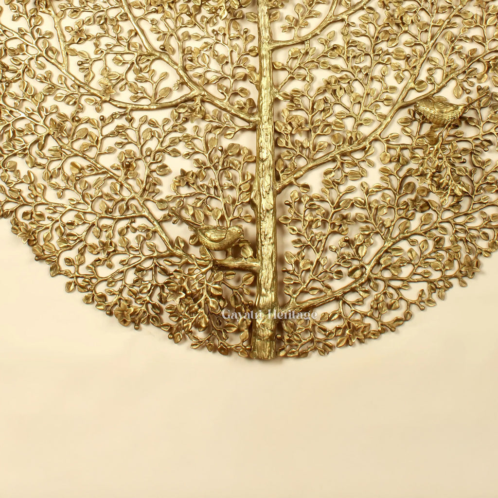 Brass Large Size Kalpavriksha with Chirping Birds | Gayatri Heritage