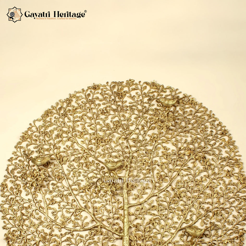 Brass Large Size Kalpavriksha with Chirping Birds | Gayatri Heritage