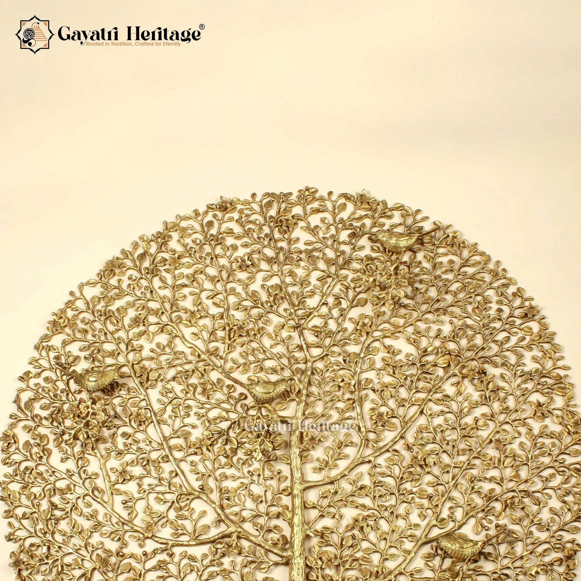 Brass Large Size Kalpavriksha with Chirping Birds | Gayatri Heritage