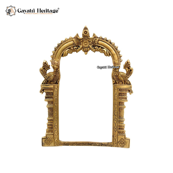 Brass Prabhavali Frame – Sacred and Ornate Wall Accent | Gayatri Heritage