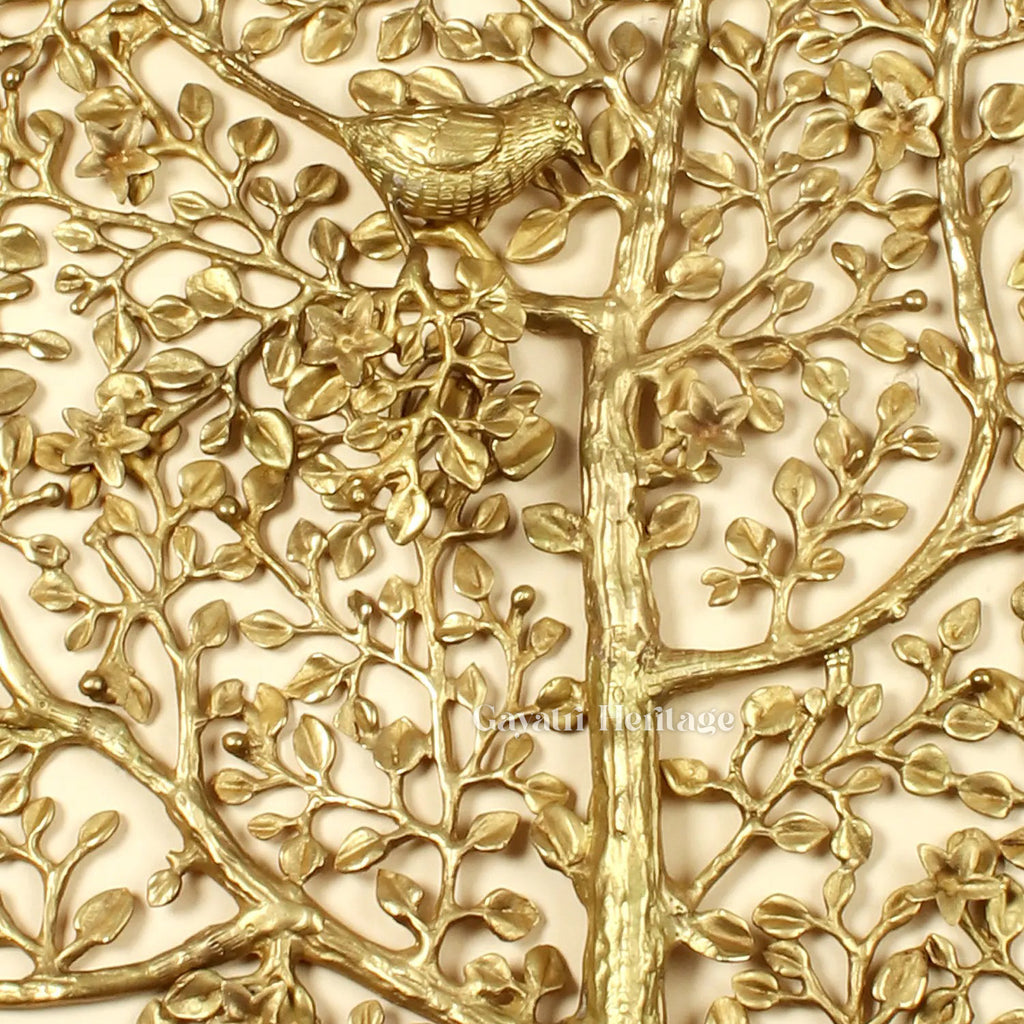 Brass Large Size Kalpavriksha with Chirping Birds | Gayatri Heritage