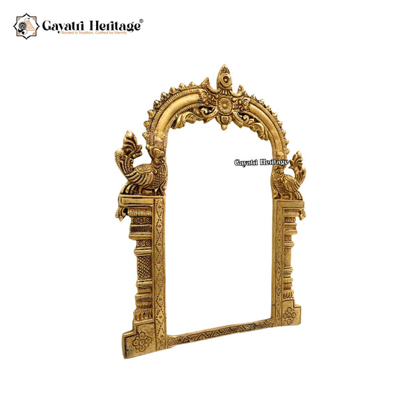 Brass Prabhavali Frame – Sacred and Ornate Wall Accent | Gayatri Heritage