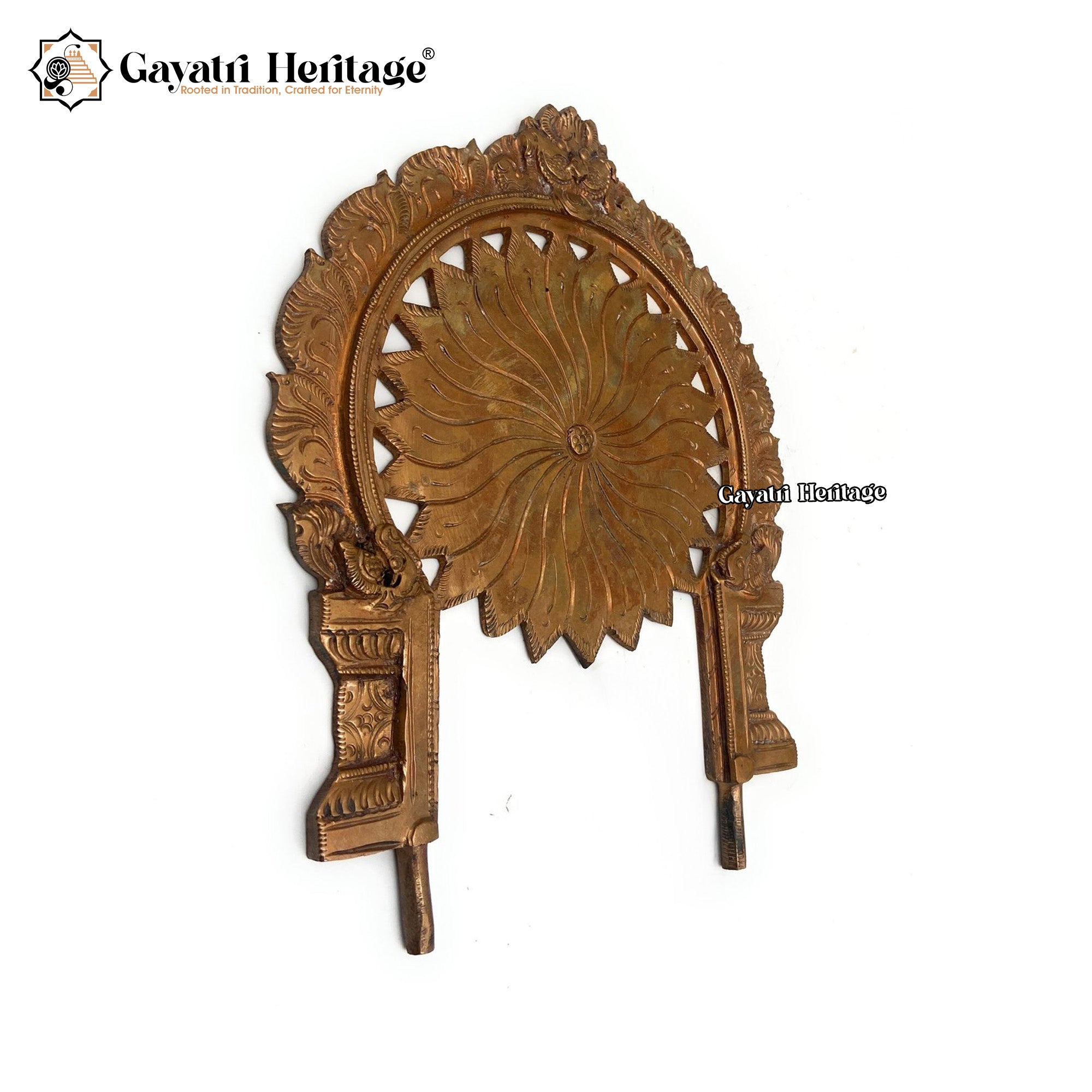 Brass Prabhavali Frame – Divine Spiritual Wall Decoration | Gayatri Heritage