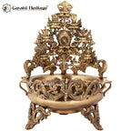 Brass Tibetan Buddhist Ashtamangala Urli – Sacred Home Decor