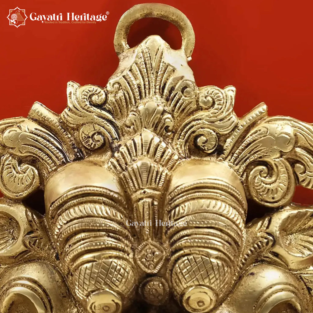 Brass Kirtimukh Wall Hanging – Divine Protection Symbol