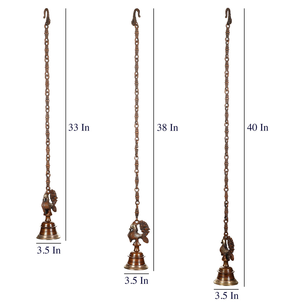 Brass Sparrow Hanging Bell – Charming Decor Accent | Gayatri Heritage
