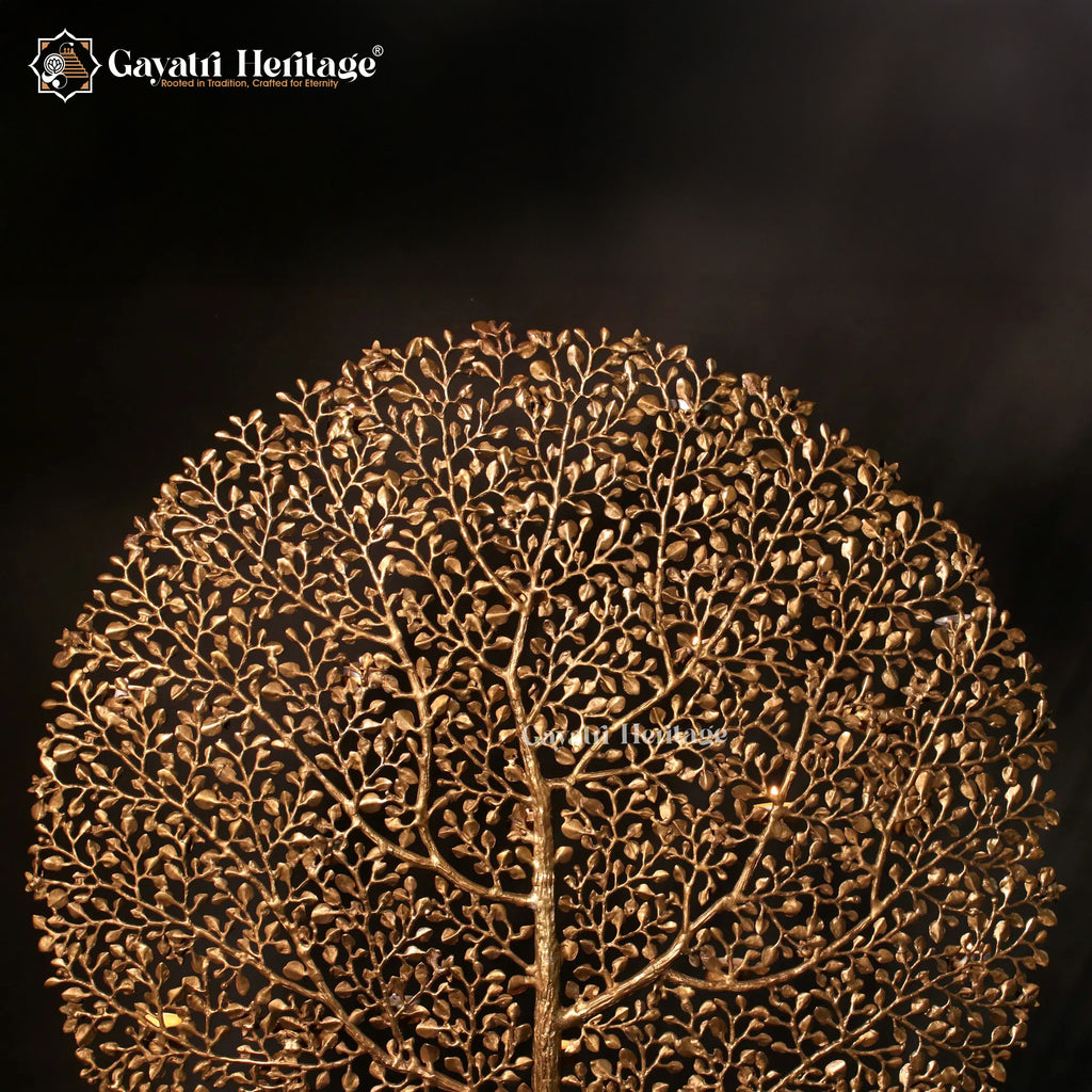 Brass Kalpavriksha with Candle Holders & Chirping Birds | Gayatri Heritage