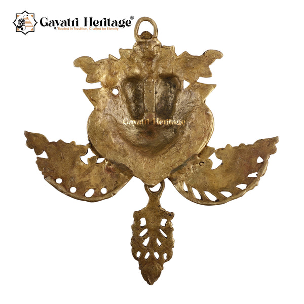 Brass Kirtimukha Wall Hanging Mask – Ward Off Evil with Sacred Protection | Gayatri Heritage