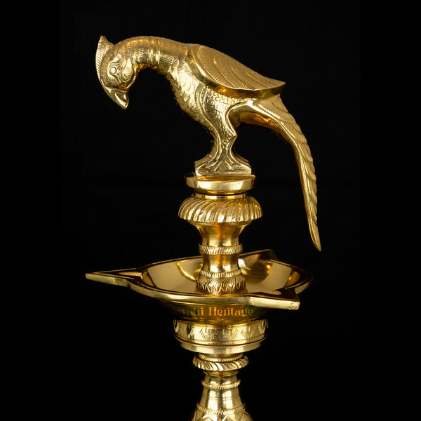 Brass Parrot Multilayer Lamp – Traditional Splendor | Gayatri Heritage