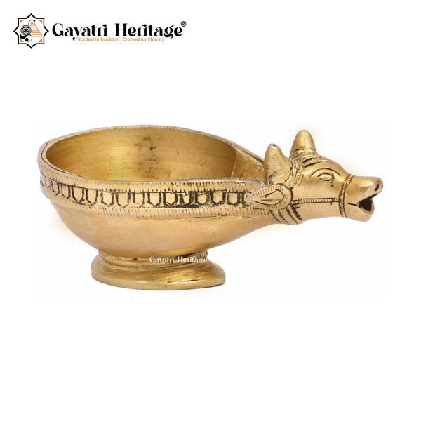 Brass Nandi Diya – Divine Lighting Decor | Gayatri Heritage