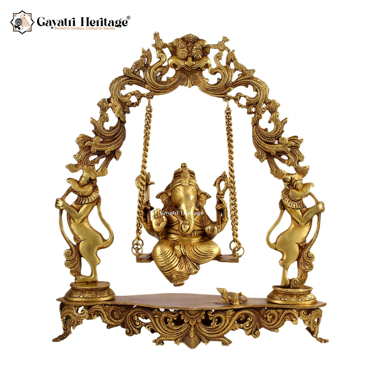 Brass Ganesha Urli – Elegant Spiritual Décor | Gayatri Heritage