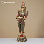 Brass Deeplady Figure in Stone Work – Divine Elegance & Illumination | Gayatri Heritage