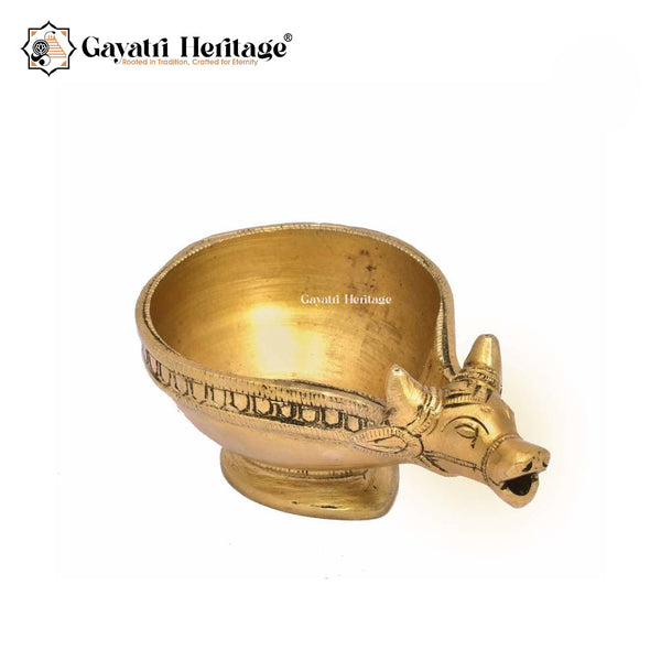 Brass Nandi Diya – Divine Lighting Decor | Gayatri Heritage