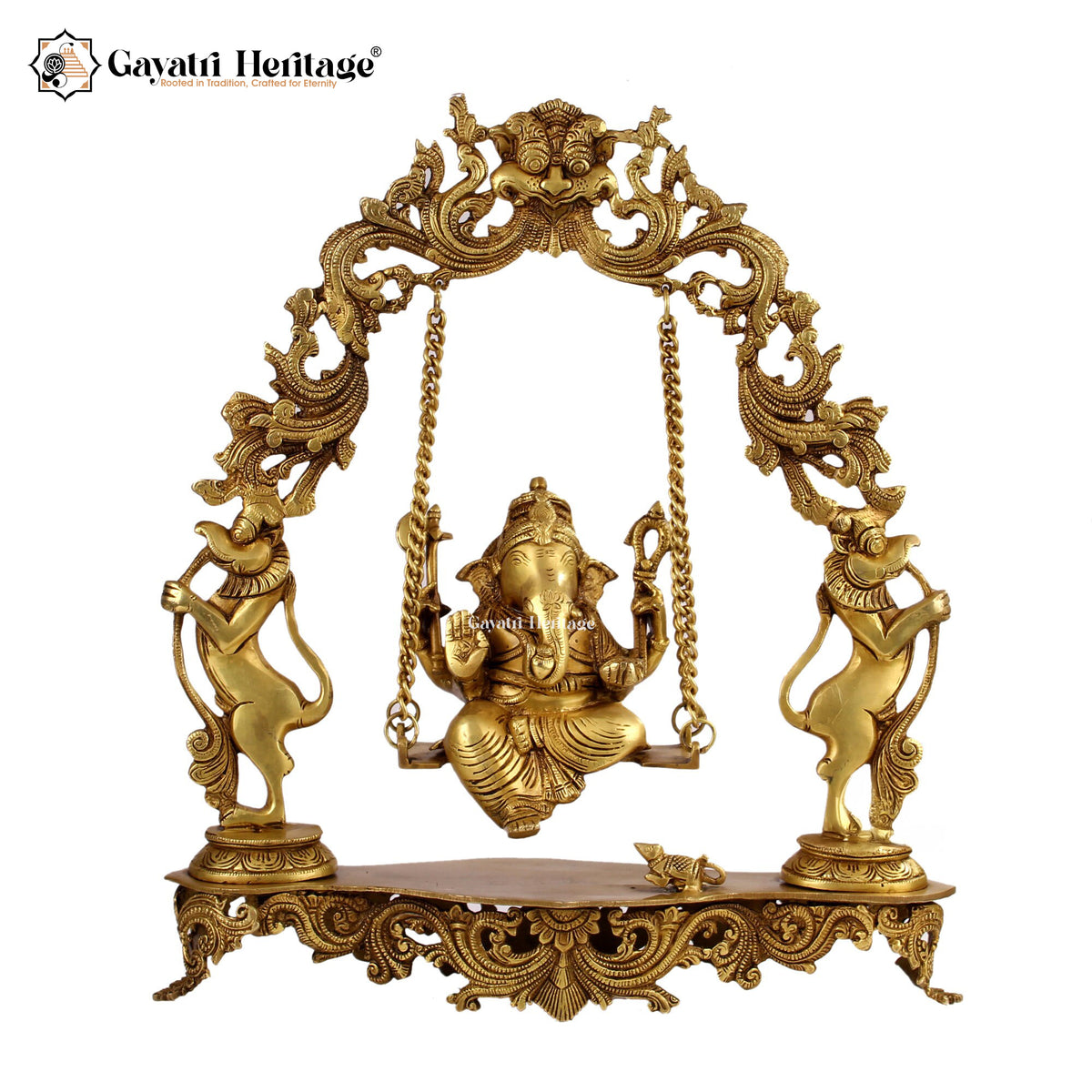 Brass Ganesha Urli – Elegant Spiritual Décor | Gayatri Heritage