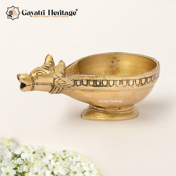 Brass Nandi Diya – Divine Lighting Decor | Gayatri Heritage