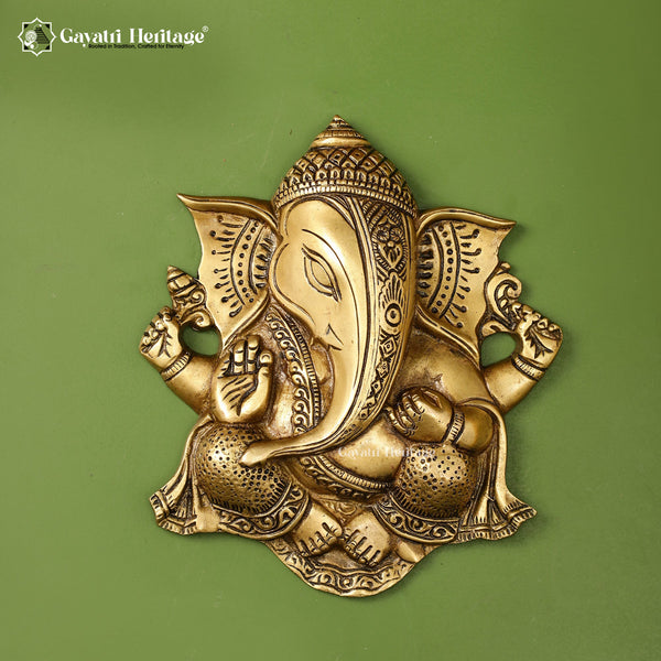 Brass Ganesha Statue – Exquisite Stone Work Décor | Gayatri Heritage