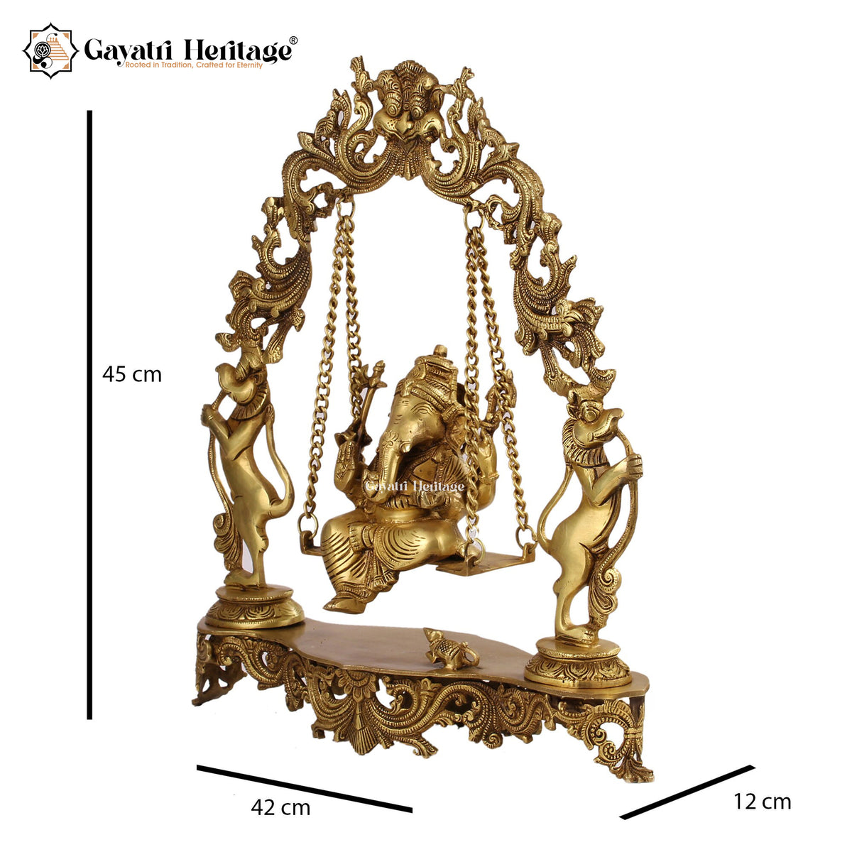 Brass Ganesha Urli – Elegant Spiritual Décor | Gayatri Heritage