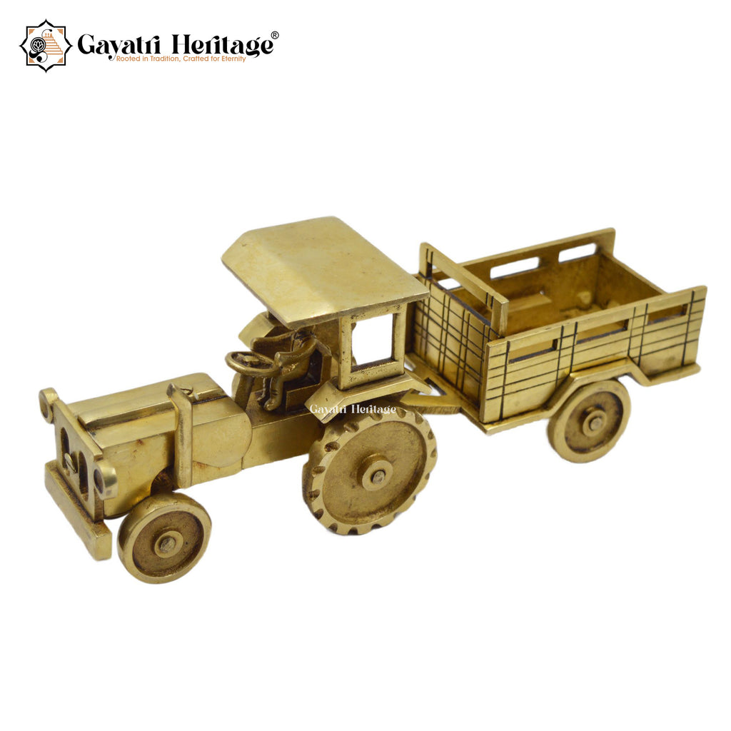 Brass Tracter Showpiece – Unique Handcrafted Ornament | Gayatri Heritage