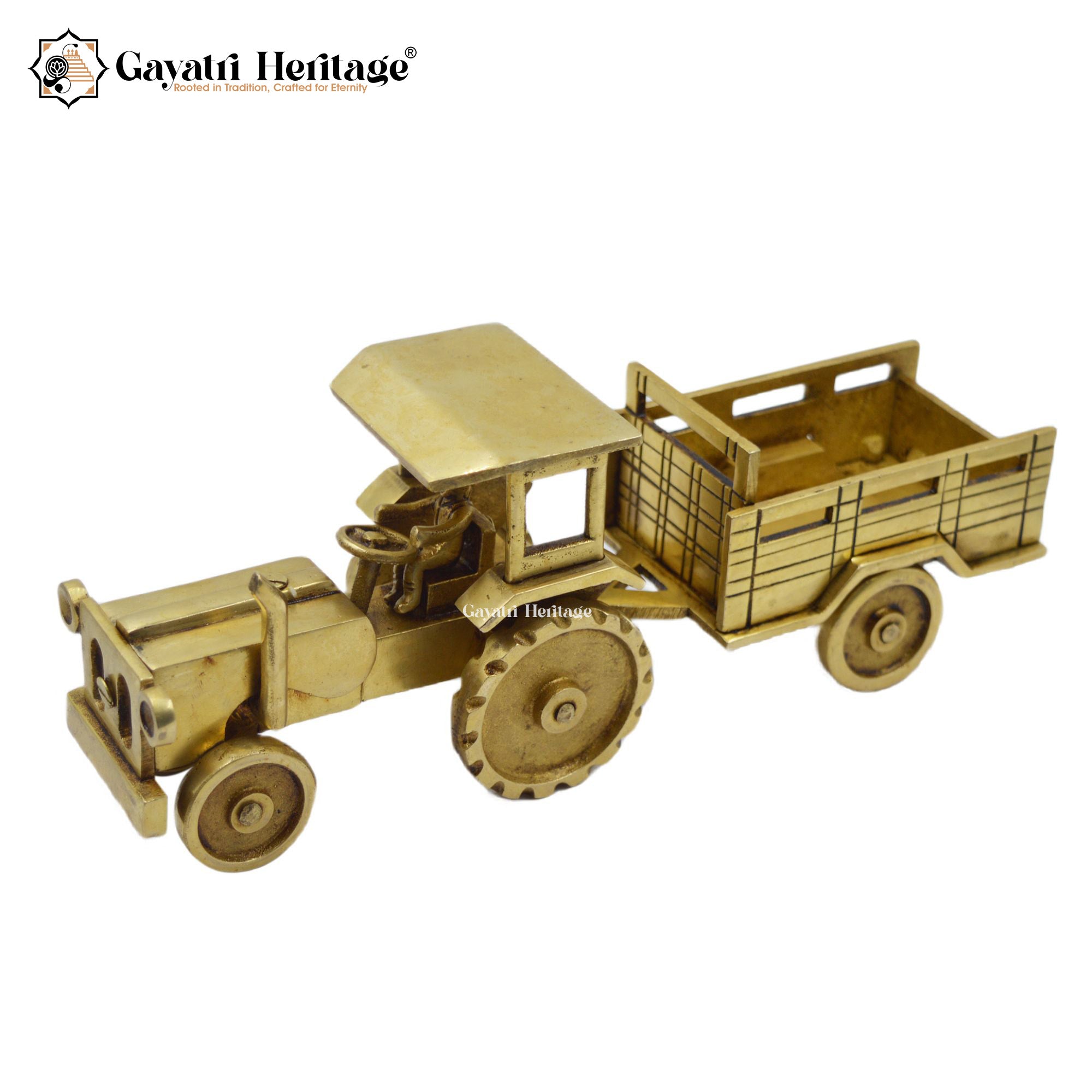 Brass Tracter Showpiece – Unique Handcrafted Ornament | Gayatri Heritage