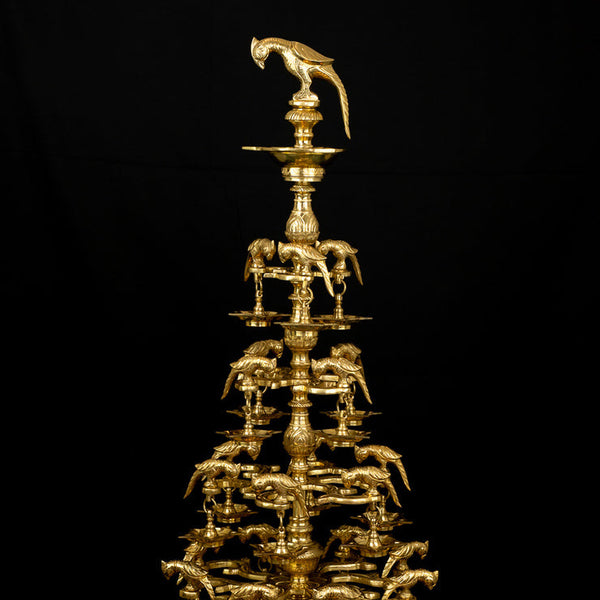 Brass Parrot Multilayer Lamp – Traditional Splendor | Gayatri Heritage