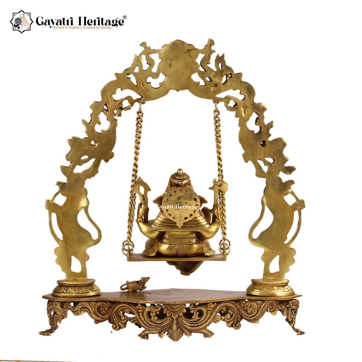 Brass Ganesha Urli – Elegant Spiritual Décor | Gayatri Heritage