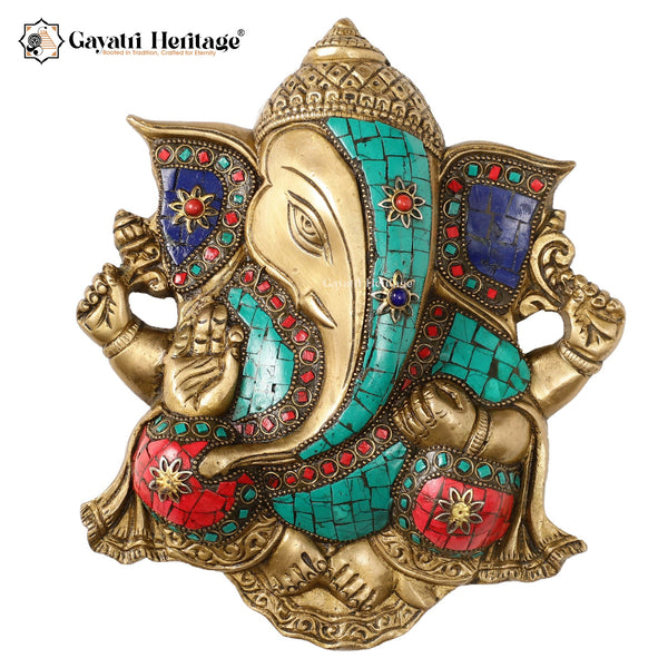 Brass Ganesha Statue – Stone Work Decorative Art | Gayatri Heritage