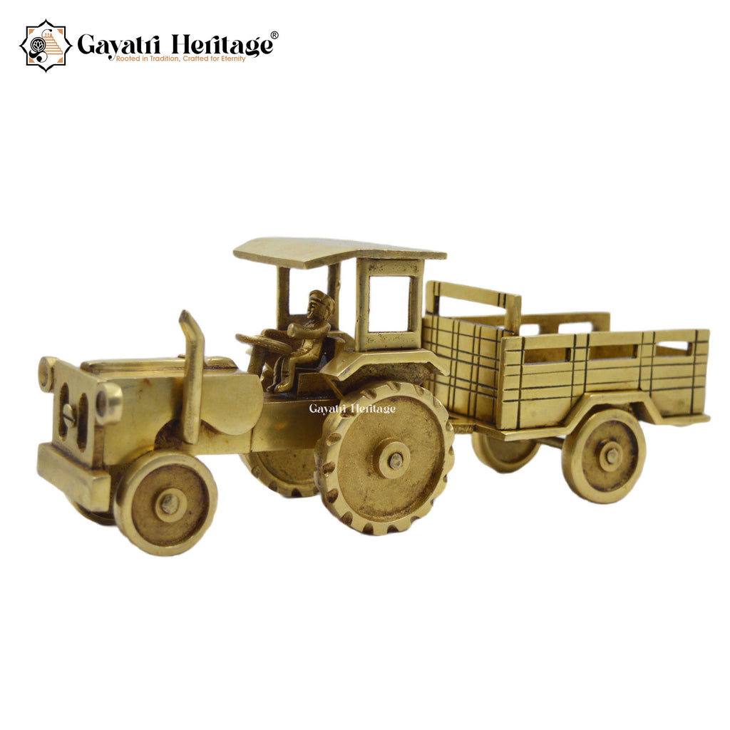 Brass Tracter Showpiece – Unique Handcrafted Ornament | Gayatri Heritage