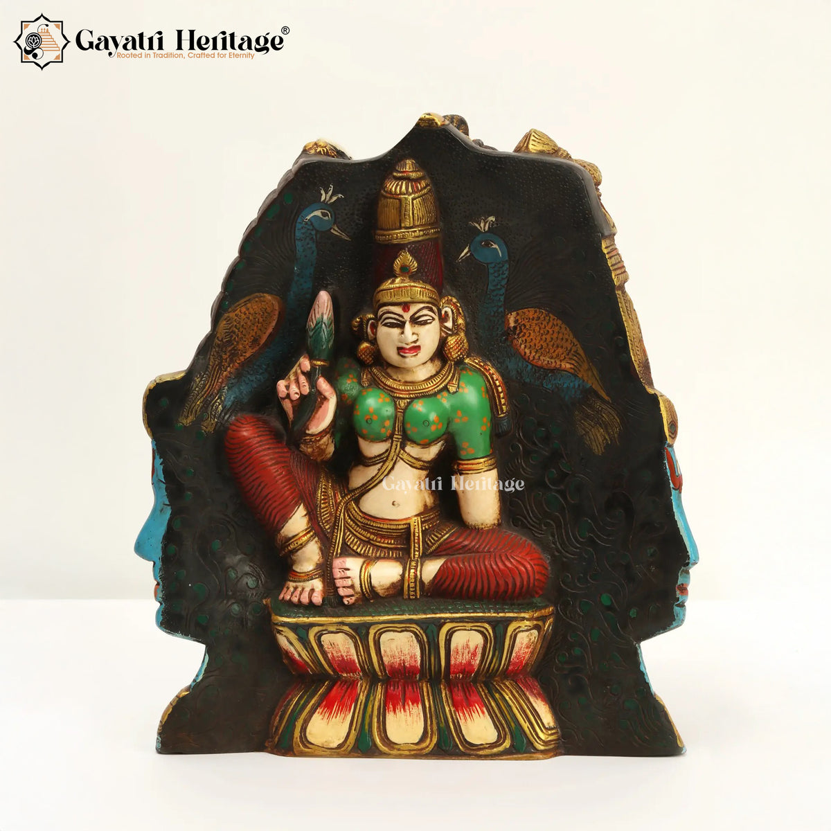 Brass Shiv Head with Parvati – Divine Wall Decor | Gayatri Heritage