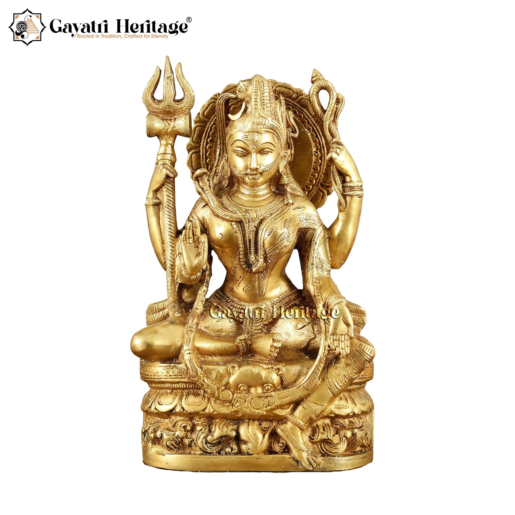 Brass Ardhnari Statue – Divine Shiva Parvati Fusion Idol | Gayatri Heritage