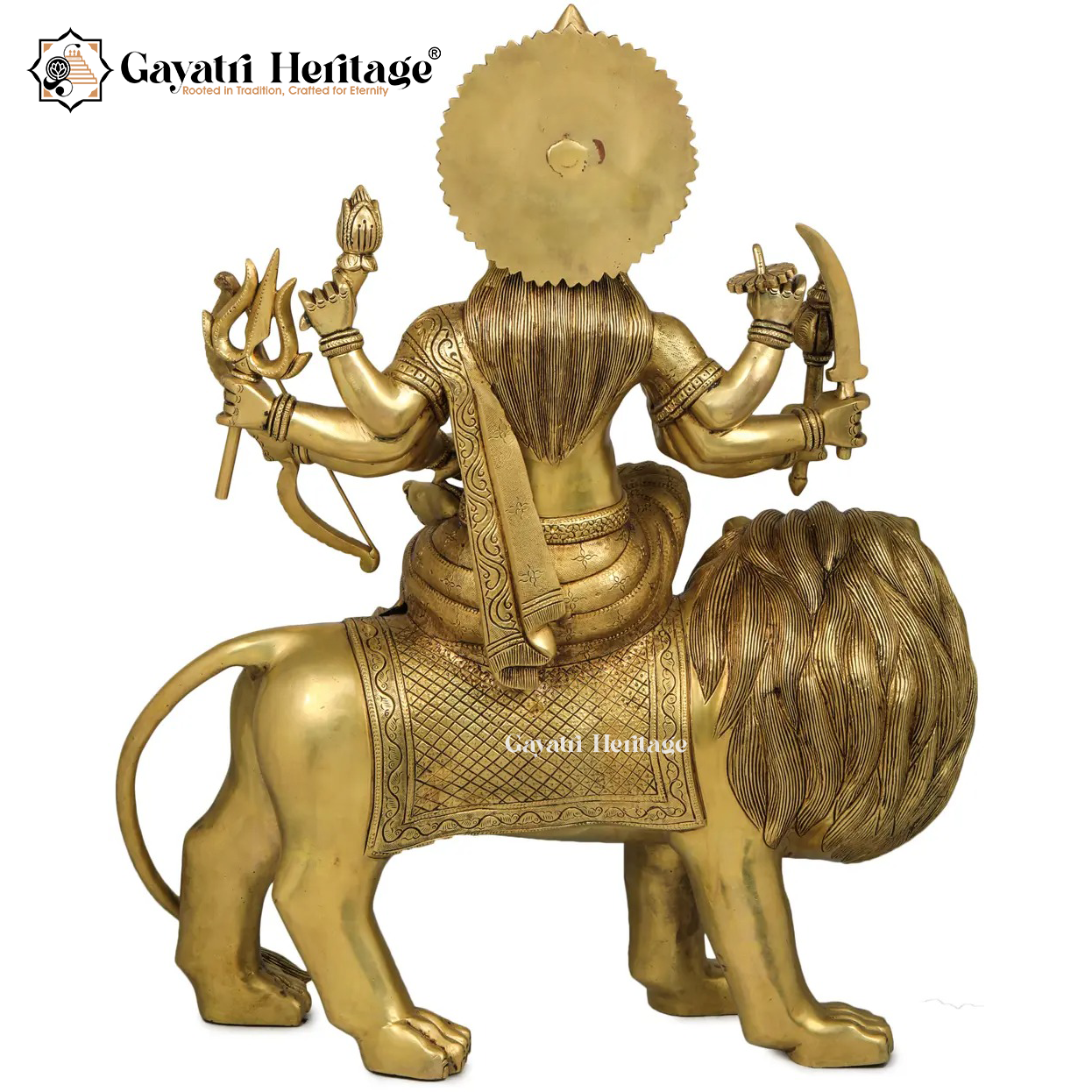 Brass Durga Mata Idol – Big Size Divine Sculpture | Gayatri Heritage
