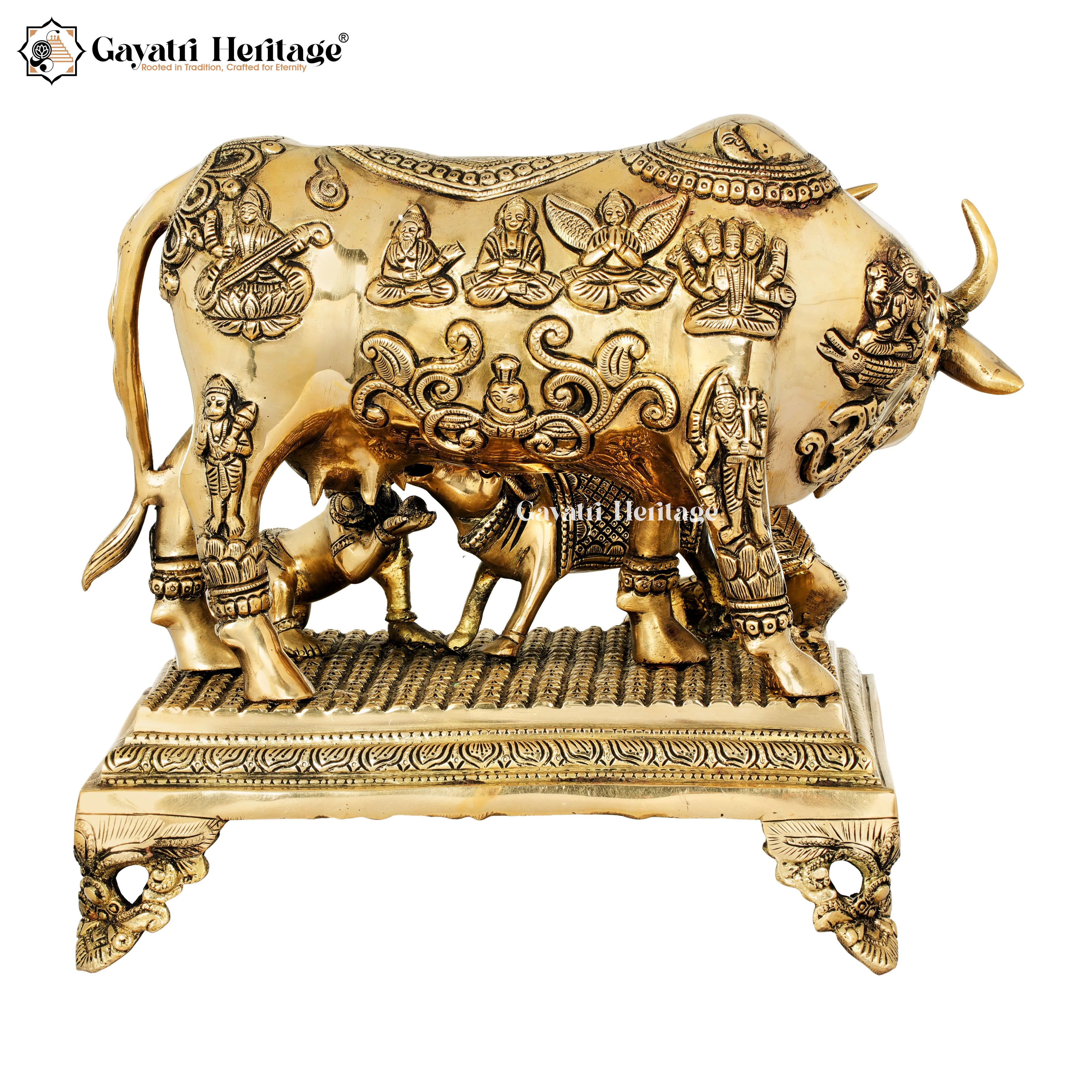 Brass Cow and Calf – Superfine Symbol of Nurture | Gayatri Heritage