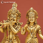 Brass Radha Krishna Statue – Divine Love & Blessings